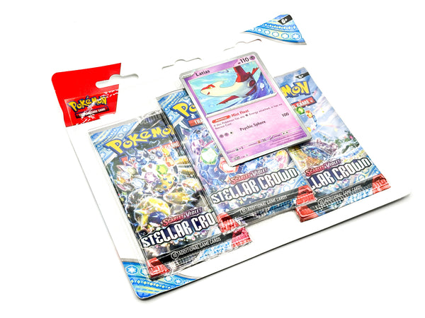 Pokemon Stellar Crown 3-pack blister (art/promo may vary)